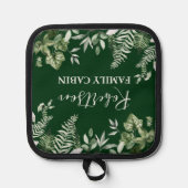 Manique Aquarelle Ivy Ferns Sage Famille Cabine Vert (Recto)