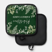 Manique Aquarelle Ivy Ferns Sage Famille Cabine Vert (Recto/Verso)