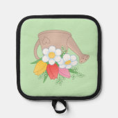 Manique Arrosage de jardin avec fleurs sur vert (Recto)