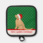 Manique Avoir un Porte-Pot Vert de Noël Doré (Recto)