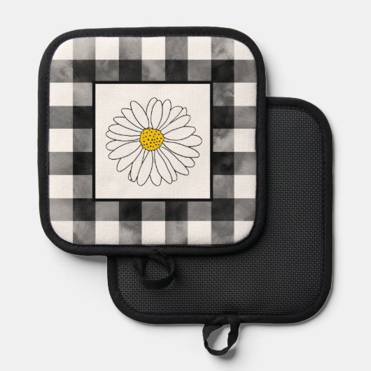 Manique Baisson jaune et blanc avec aquarelle (Recto/Verso)