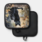 Manique Belle Chat Floral Noir (Recto/Verso)