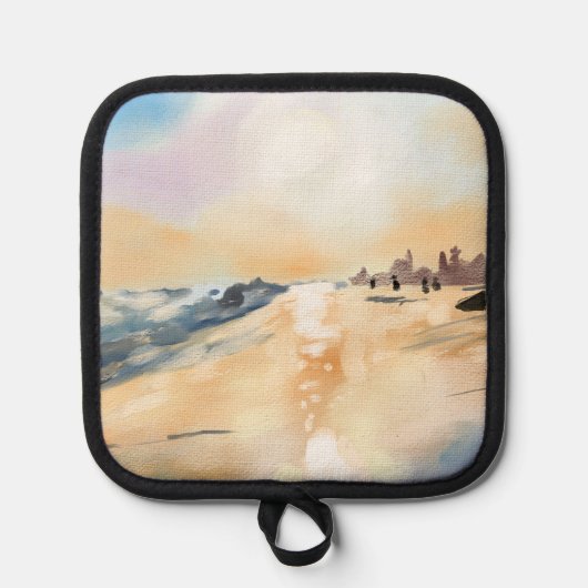 Manique Belle côte de mer en peinture à l'huile (Recto)