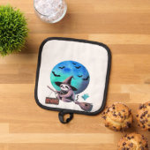 Manique Beware Cute Witch Sloth Flying on Broom Halloween  (De haut en bas)