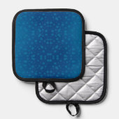 Manique Blue potholder with a subtle dotted pattern (Recto/Verso)