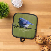 Manique Bluebird Occidental Homme avec des insectes (De haut en bas)