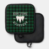 Manique Cabine Nom de famille Green Plaid (Recto/Verso)