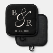 Manique Calligraphie Chic Personnalisée Couple Noms Initia (Recto/Verso)