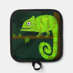 Manique Caméléon vert mignon