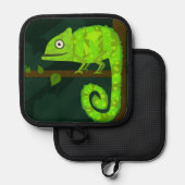 Manique Caméléon vert mignon (Recto/Verso)