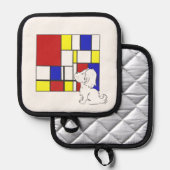 Manique Camomille Inspirée de Mondrian (Recto/Verso)