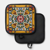 Manique Carreau de Talavera avec coeurs (Recto/Verso)