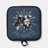 Manique C'est Zoomie Time Cute Black & White Cat (Recto)