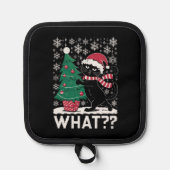 Manique Chat Ce Chat Noir Drôle Poussant Arbre De Noël (Recto)