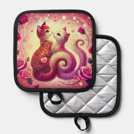 Manique Chats Pussy Rose Chandelle Parfumée (Recto/Verso)