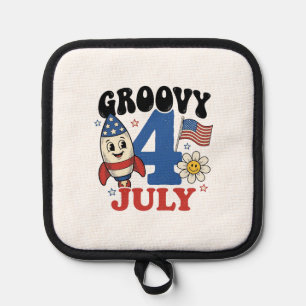 Manique Chemise patriotique de fusée Groovy 4 juillet Desi