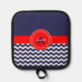 Manique Chevron bleu foncé (Recto)
