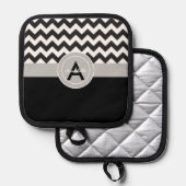 Manique Chevron Gris Noir (Recto/Verso)