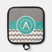 Manique Chevron Gris Sarcelle (Recto)