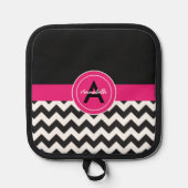 Manique Chevron rose noir (Recto)