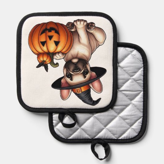 Manique Chien de taureau français en Casquette sorcier ave (Recto/Verso)