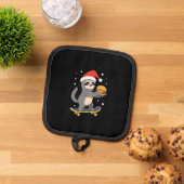 Manique CHRISTMAS SLOTH Funny Christmas Skateboard Sloth ( (De haut en bas)