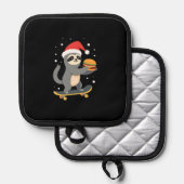 Manique CHRISTMAS SLOTH Funny Christmas Skateboard Sloth ( (Recto/Verso)