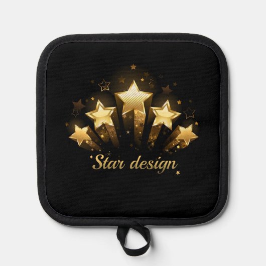 Manique Cinq étoiles d'or en noir (Recto)