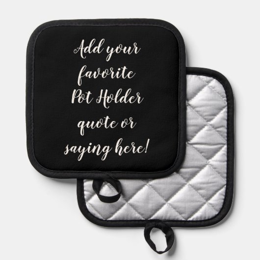 Manique Citation personnalisée indiquant un script noir (Recto/Verso)