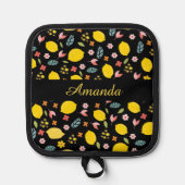 Manique Citrons Et Fleurs | Nom personnalisé (Recto)