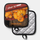 Manique Citrouilles Dans Wagon Pays Automne Personnalisé (Recto/Verso)