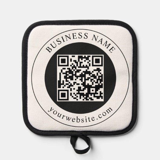 Manique Code QR avec nom d'entreprise modifiable (Recto)