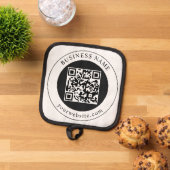 Manique Code QR avec nom d'entreprise modifiable (De haut en bas)