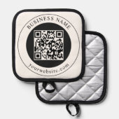 Manique Code QR avec nom d'entreprise modifiable (Recto/Verso)