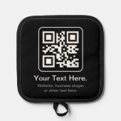 Manique Code QR scannable moderne | Noir Blanc & Gris (Recto)