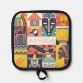 Manique Collage d'art symbolique africain (Recto)