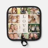 Manique Collage photo d'amour familial Blanc personnalisé (Recto)