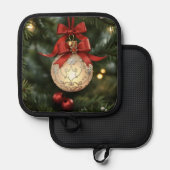 Manique Collection élégante d'ornement de Noël avec Bow ro (Recto/Verso)