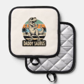 Manique Conception de chemise de dinosaure rétro Daddy Sau (Recto/Verso)