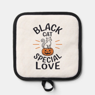 Manique Conception de vecteur de chat noir d'amour spécial