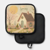 Manique Cottage fleuri/printanier (Recto/Verso)