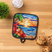 Manique Coucher de soleil tropical au style verre tendu su (De haut en bas)