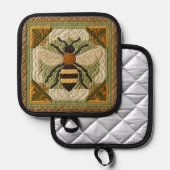 Manique Couette rustique Faux d'abeille de miel (Recto/Verso)