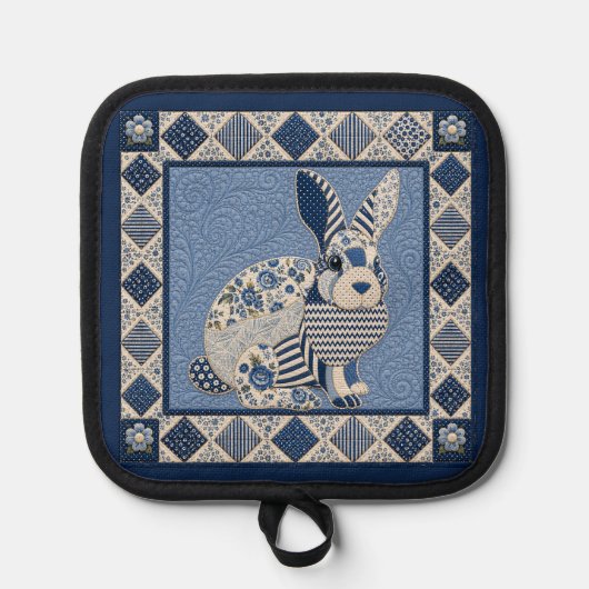 Manique Couvre-lit Lapin Bleu de Delft (Recto)