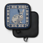 Manique Couvre-lit Lapin Bleu de Delft (Recto/Verso)