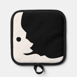 Manique Crescent Lune Blanc Noir cirage