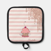 Manique Cupcake, Drips de paillettes, Rayures (Recto)