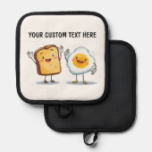Manique Custom Text Toast and Egg Cute (Recto/Verso)