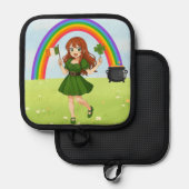 Manique Cute anime redhead Saint Patrick's Day   (Recto/Verso)