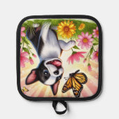 Manique Cute Boston Terrier Chiot Jouant Avec Papillon (Recto)